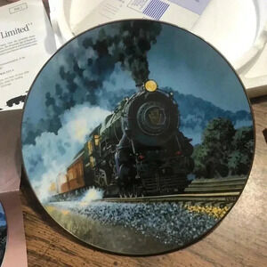 Knowles collector plate The Broadway limited by R.E. Pierce train collection